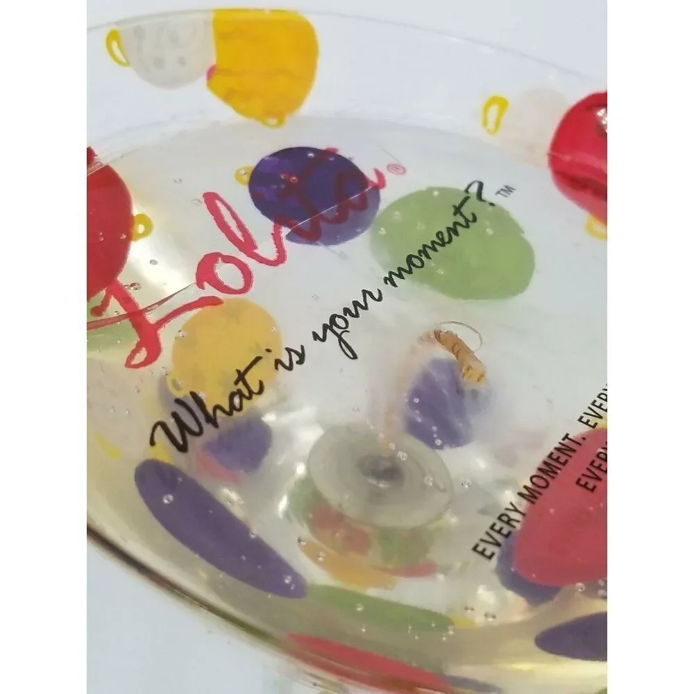Lolita Handpainted Martini Glass 7 OZ Candle Ornament Flirtini Holiday New Lot 2